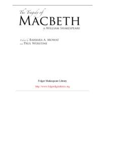 Folger Shakespeare Library http://www.folgerdigitaltexts.org Contents  Front