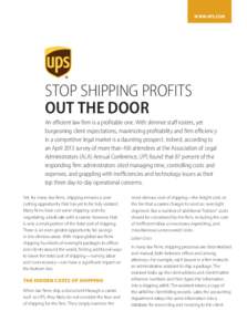 UPS - Stop Shipping Profits Out the Door