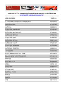 ACCESSIBILITAT - INTERURBANS