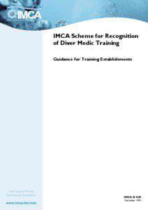 AB IMCA Scheme for Recognition of Diver Medic Training