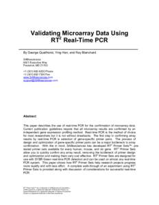Microsoft Word - Validating Microarray Results 22July05.doc