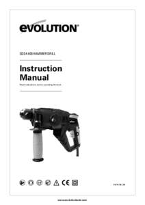 ®  SDS4-800 HAMMER DRILL Instruction Manual