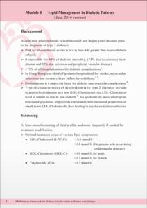 Module 8 Lipid Management in Diabetic Patients