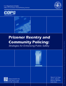 U.S. Department of Justice Office of Community Oriented Policing Services COPS  Prisoner Reentry and
