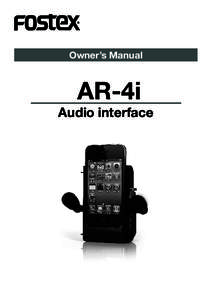 Owner’s Manual  AR-4i Audio interface