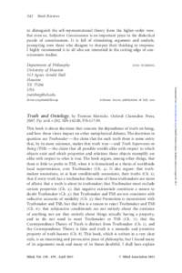 542  Book Reviews to distinguish the self-representational theory from the higher-order view. But even so, Subjective Consciousness is an important piece in the dialectical