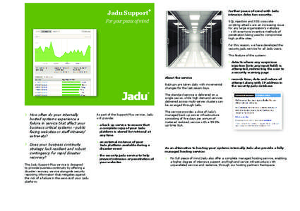 +  Further peace of mind with Jadu intrusion detection security.  Jadu Support