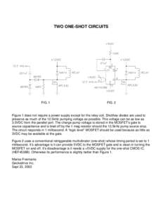 TWO ONE-SHOT CIRCUITS  FIG. 1 FIG. 2