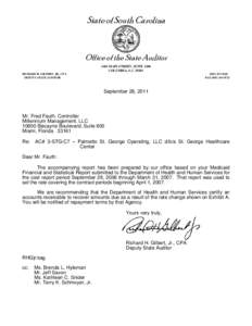 State of South Carolina  Office of the State Auditor 1401 MAIN STREET, SUITE 1200 COLUMBIA, S.C[removed]RICHARD H. GILBERT, JR., CPA