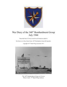 RAF Polebrook / 340th Flying Training Group / Military history of the United States during World War II / 330th Bombardment Group