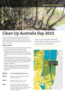 Clean Up Australia Day 2015