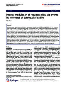 Interval modulation of recurrent slow slip events by two types of earthquake loading