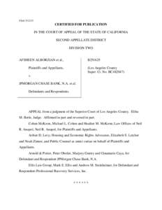 FiledCERTIFIED FOR PUBLICATION IN THE COURT OF APPEAL OF THE STATE OF CALIFORNIA SECOND APPELLATE DISTRICT DIVISION TWO