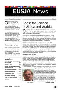 EUSJA News  Newsletter of the European Union of Science Journalists’ Associations O