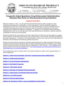 OHIO STATE BOARD OF PHARMACY 77 South High Street, Room 1702; Columbus, OH[removed]Equal Opportunity Employer and Service Provider- TEL: [removed]E-MAIL: [removed]