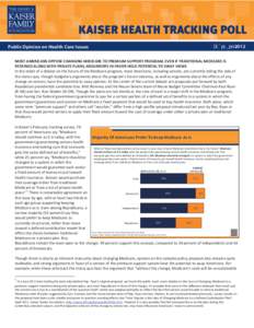 Kaiser Health Tracking Poll: February[removed]Findings