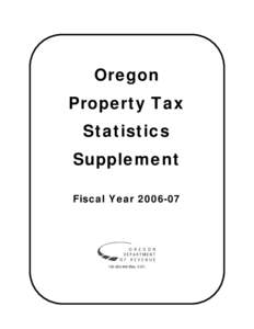 Oregon Property Tax Statistics Supplement Fiscal Year[removed]