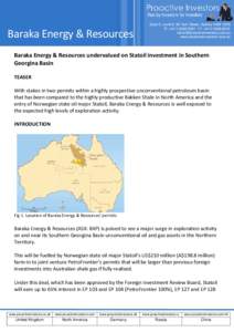 Baraka Energy & Resources  Suite 5, Level 8, 99 York Street, Sydney NSW 2000 P: +I F: +www.proactiveinvestors.com.au