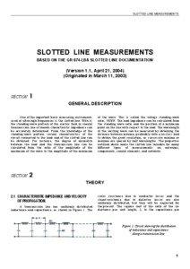 Slotted Line Measurements
