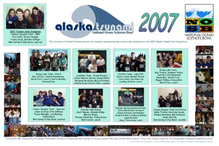 2007 Tsunami Bowl Champions Juneau-Douglas Team[removed]Eva Ceder, Drake Skaggs, Hillary Buck, Deirdre Ratigan Ben Carney & Clay Good, coaches