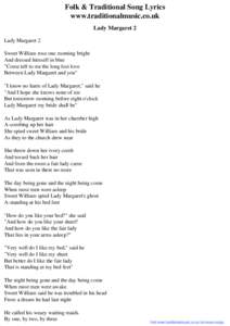 Folk & Traditional Song Lyrics - Lady Margaret 2