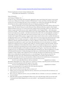 Southern Campaign American Revolution Pension Statements & Rosters Pension Application of Gavin Adams (Addams) R31 Transcribed and annotated by C. Leon Harris State of Kentucky } and County of Oldham Sct }