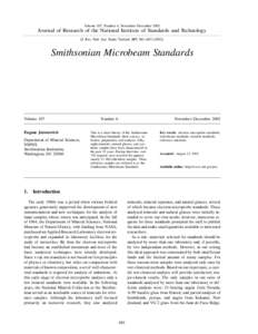 Smithsonian Microbeam Standards