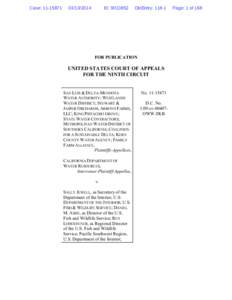 Government / United States Department of the Interior / United States Bureau of Reclamation / California Department of Water Resources / United States Fish and Wildlife Service / Craig Fugate / United States Army Corps of Engineers / United States Secretary of Homeland Security / United States Department of Homeland Security / Environment of the United States / Water in California / United States