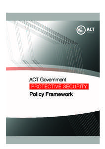 The ACT Government Protective Security Policy Framework