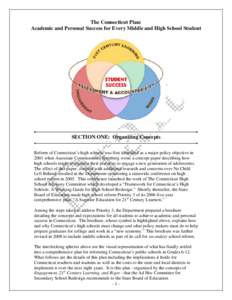 The Connecticut Plan: Academic and Personal Success for Every Middle and High School Student SECTION ONE: Organizing Concepts Reform of Connecticut’s high schools was first identified as a major policy objective in 200