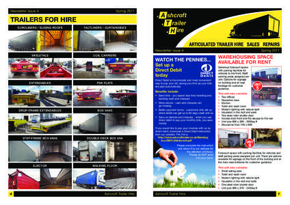 Newsletter Issue 4  Spring 2011 TRAILERS FOR HIRE EUROLINERS / SLIDING ROOFS