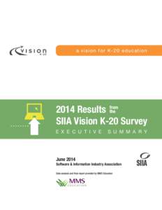 a vision for K-20 educationResults SIIA Vision K‐20 Survey from the