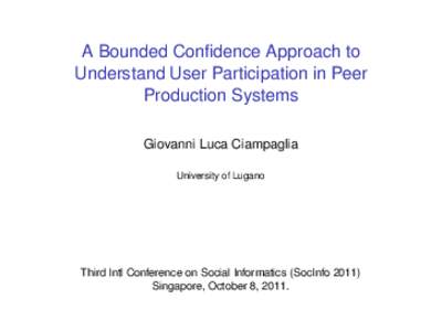 Economy / Social information processing / Hypertext / Self-organization / Wiki / Commons-based peer production / Peer production / Peer-to-peer / Motivation / Yochai Benkler / United States pro-life movement / Behavior