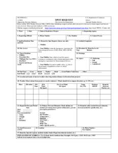 WS FORM D-1  U.S. Department of Commerce[removed]SPOT REQUEST
