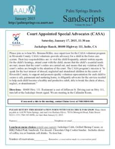 Palm Springs Branch January 2015 http://palmsprings-ca.aauw.net Sandscripts Volume 66, Issue 5