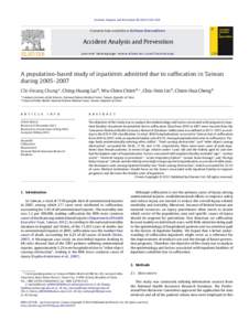 A population-based study of inpatients admitted due to suffocation in Taiwan during 2005–2007