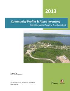 2013 Community Profile & Asset Inventory Biinjitiwaabik Zaaging Anishnaabek Prepared by: Crupi Consulting Group