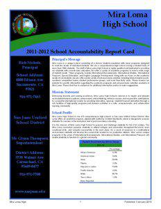 Mira Loma High School[removed]School Accountability Report Card