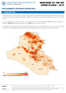 DISPLACEMENT TRACKING MATRIX | DTM Round XII - January 2015 RESPONSE TO THE IDP CRISIS IN IRAQ  2015