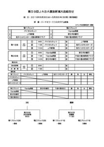 第５９回ＪＡＢＡ選抜新潟大会組合せ 期　日：２０１６年５月３日(火)～５月５日(木)３日間（雨天順延） 球　場：ハードオフ・エコスタジアム新潟 ＊ベンチは若