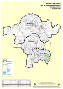 Mitchell Shire Council Map of Recommended Option Nine Councillors Three Wards  Northwood