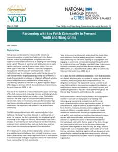 INSTITUTE FOR YOUTH, EDUCATION & FAMILIES March[removed]The California Cities Gang Prevention Network: Bulletin 25