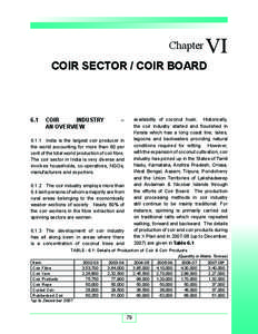 Economy of Kerala / Coconuts / Coir / Alappuzha district / Trivandrum railway division / Alappuzha / Lakshadweep / Mat / Textile / Kerala / Flora / States and territories of India