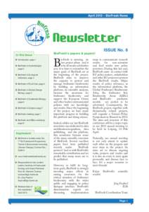 April 2013 – BioFresh News  In this Issue ÂÂ Introduction: page 1 ÂÂ BioFresh in Hydrobiologia: page 2