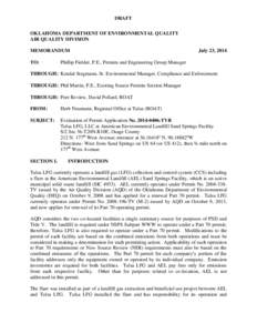 Landfill / Anaerobic digestion / Fuel gas / United States Environmental Protection Agency / Landfill gas / Title 40 of the Code of Federal Regulations / Natural gas / Biogas / Air pollution / Environment / Waste management / Sustainability