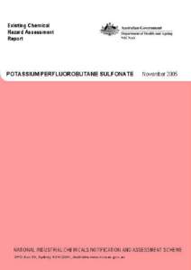 Endocrine disruptors / Sulfonic acids / National Industrial Chemicals Notification and Assessment Scheme / Perfluorooctanesulfonic acid / Toxicity / Globally Harmonized System of Classification and Labelling of Chemicals / Hazard / Potassium / Median lethal dose / Chemistry / Toxicology / Hazard analysis