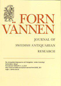 De vikingatida båtgravarna vid Valsgärde : relativ kronologi Schönbäck, Bengt Fornvännen[removed]):1, s[removed]