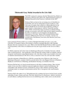 Microsoft Word - Gray Medal to Dr Hall.doc