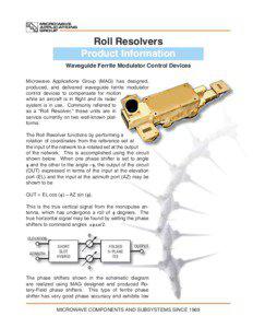 MICROWAVE APPLICATIONS GROUP