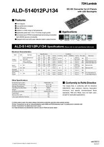 DC-DC Converter for LC Panels with LED Backlights ALD-514012PJ134 ■ Features ●Five Outputs